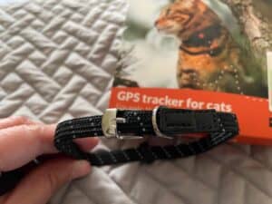Weenect XS Mini GPS for Cats in hand